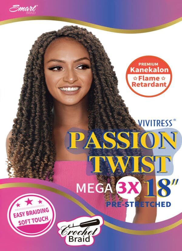 Vivitress - MEGA 3X PASSION TWIST 18" Pre-stretched